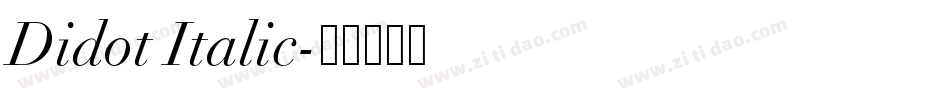 Didot Italic字体转换